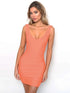 Sleeveless Backless Sexy Bodycon Club Party Dress for Women V Neck Mini Casual Summer Style